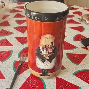 Fat chef utensil holder